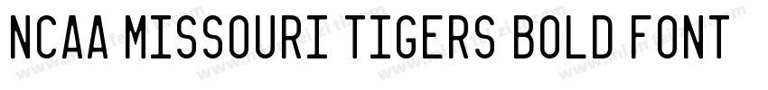 NCAA Missouri Tigers Bold Font字体转换